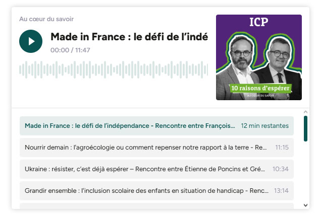 Au cœur du savoir, le podcast de l'ICP