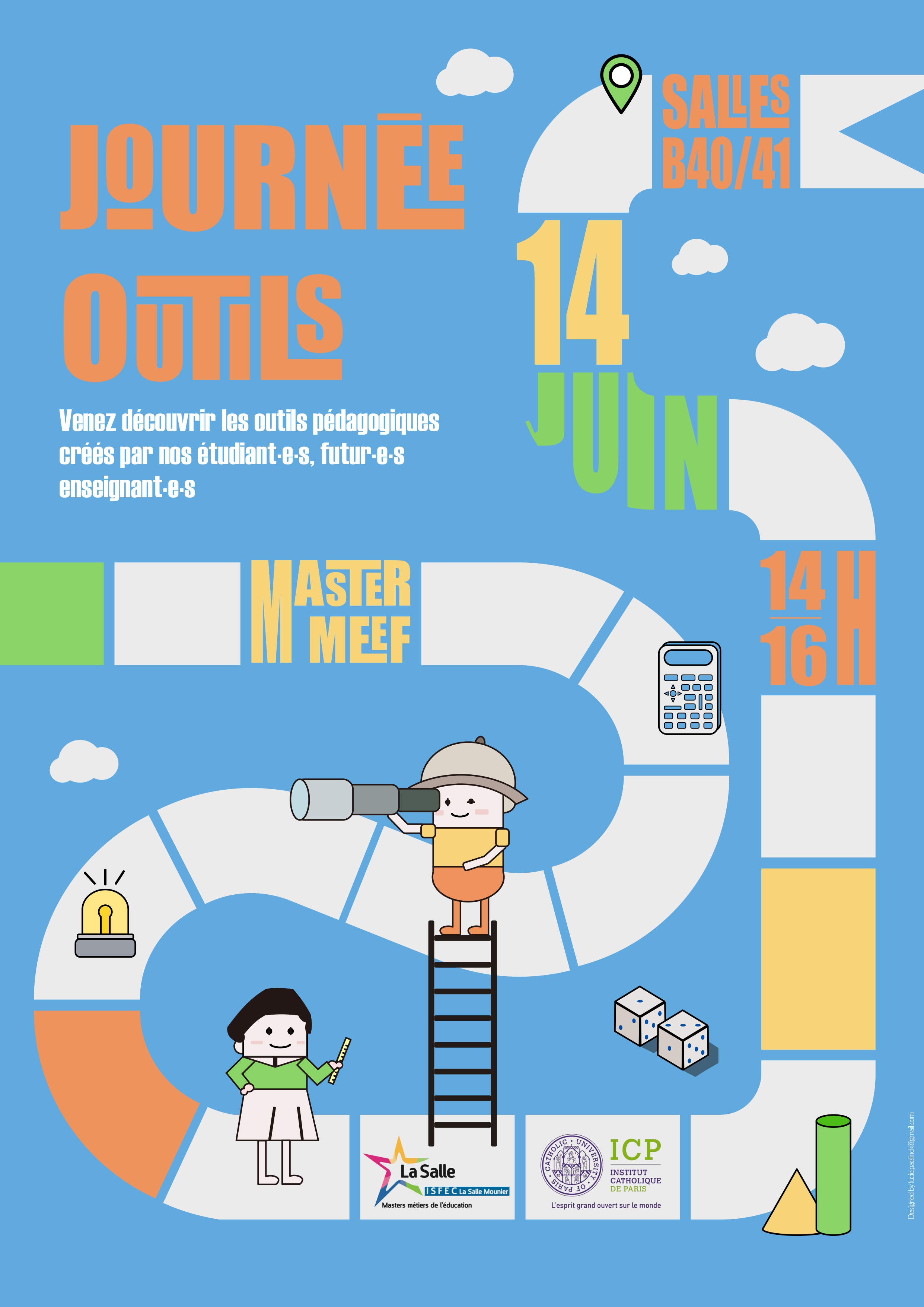 Affiche pour la journée outils 2023 par notre étudiante Lucie Paelink